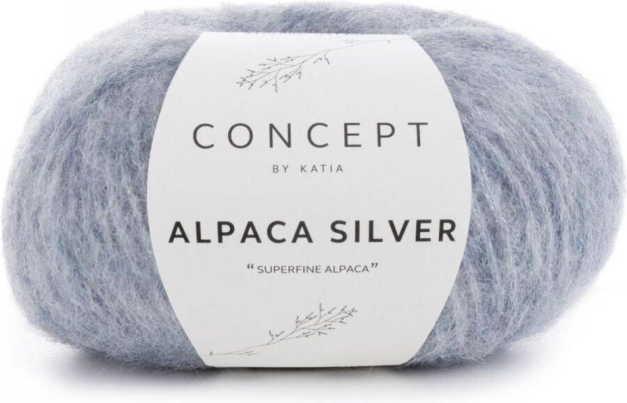 Katia Alpaca Garen Pastelblauw Zilver Kleurnr. 253 alpaca wol breigaren breien haken sjaal breien muts breien debardeur breien super zacht garen breiwol