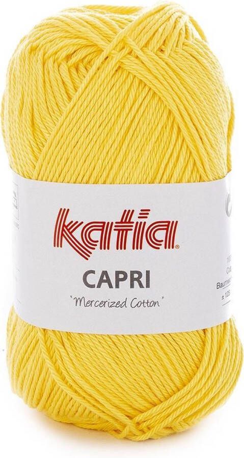 Katia Capri kleur 118 Lichtgeel 50 gr. = 125 m. 100% katoen