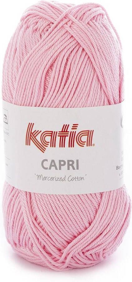 Katia Capri kleur 121 Medium Bleekrood 50 gr. = 125 m. 100% katoen