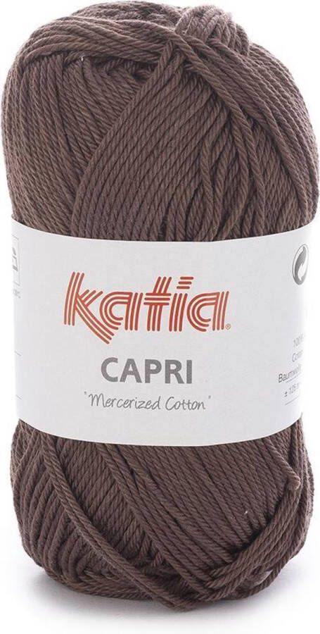 Katia Capri kleur 127 Donker bruin 50 gr. = 125 m. 100% katoen