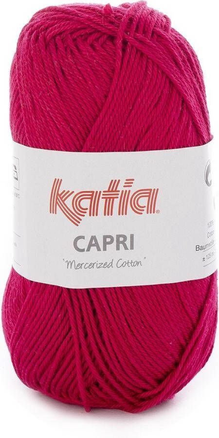 Katia Capri kleur 129 Donker fuchsia 50 gr. = 125 m. 100% katoen