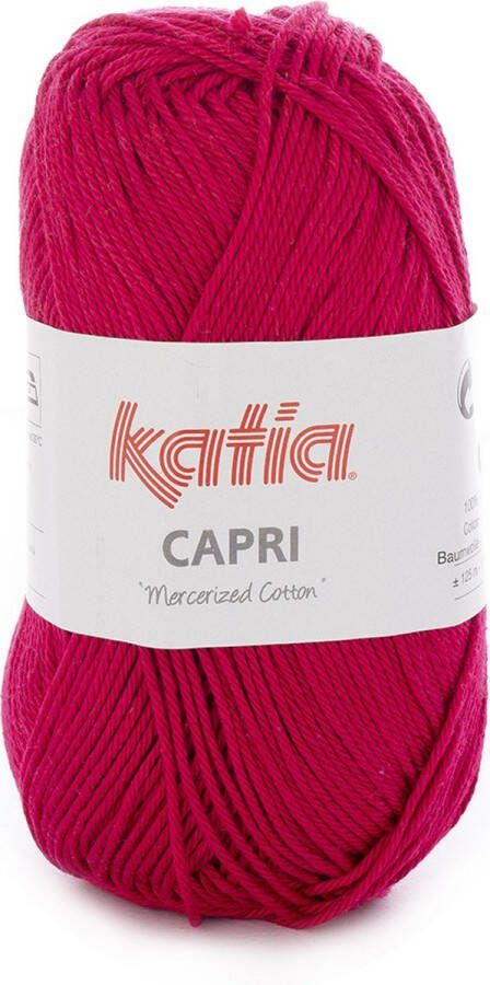 Katia Capri kleur 129 Donker fuchsia 50 gr. = 125 m. 100% katoen