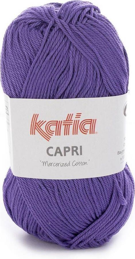 Katia Capri kleur 131 Donkerlila 50 gr. = 125 m. 100% katoen