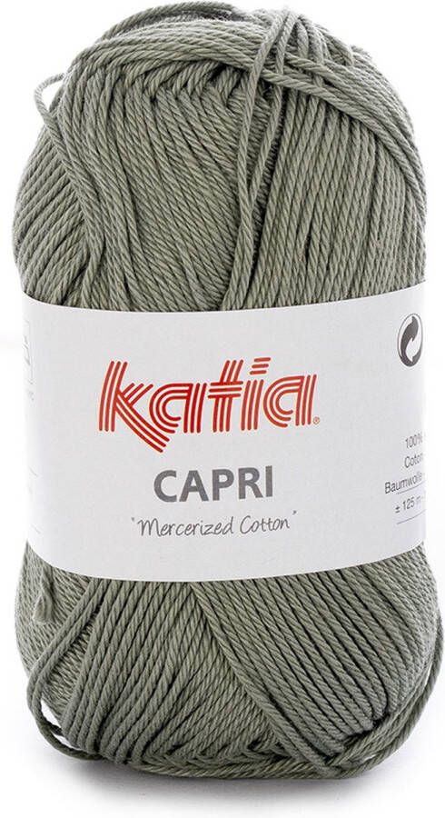 Katia Capri kleur 137 Medium groen 50 gr. = 125 m. 100% katoen 5 stuks in verpakking