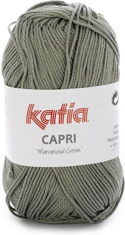 Katia Capri kleur 137 Medium groen 50 gr. = 125 m. 100% katoen 5 stuks in verpakking