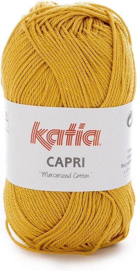 Katia Capri kleur 144 Mosterdgeel 50 gr. = 125 m. 100% katoen