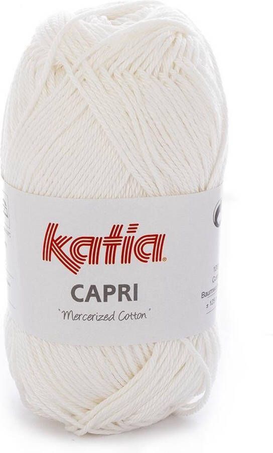 Katia Capri kleur 145 Ivoorkleurig 50 gr. = 125 m. 100% katoen