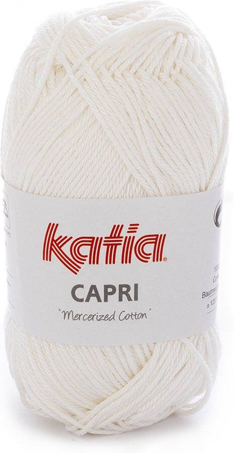Katia Capri kleur 145 Ivoorkleurig 50 gr. = 125 m. 100% katoen