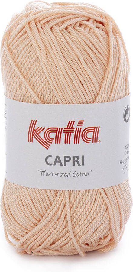 Katia Capri kleur 154 Zeer licht oranje 50 gr. = 125 m. 100% katoen