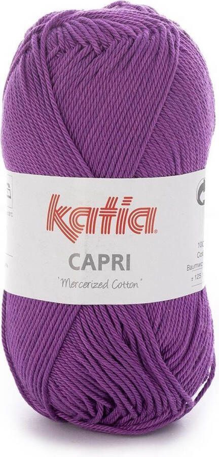 Katia Capri kleur 158 Paars 50 gr. = 125 m. 100% katoen