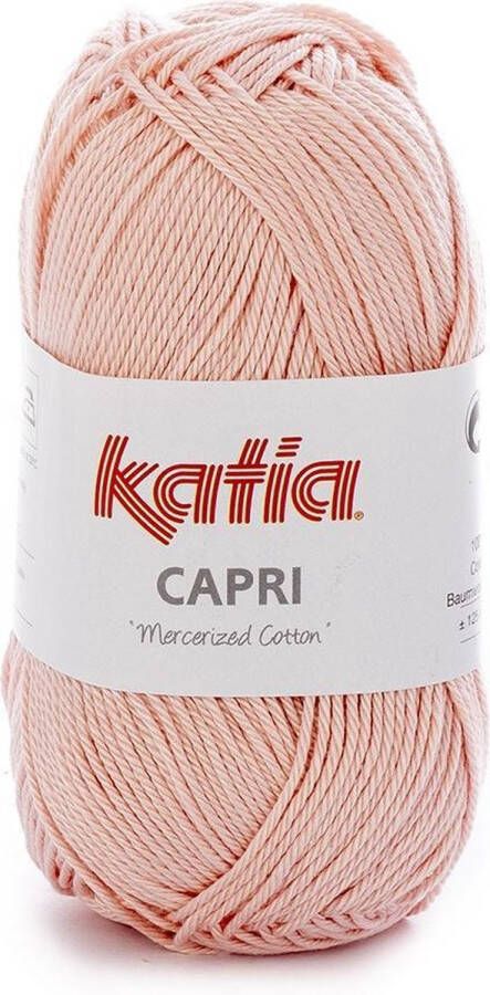 Katia Capri kleur 159 Zeer licht bleekrood 50 gr. = 125 m. 100% katoen