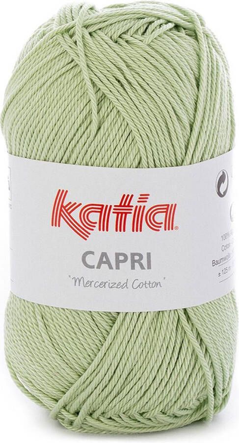 Katia Capri kleur 170 Heldergroen 50 gr. = 125 m. 100% katoen