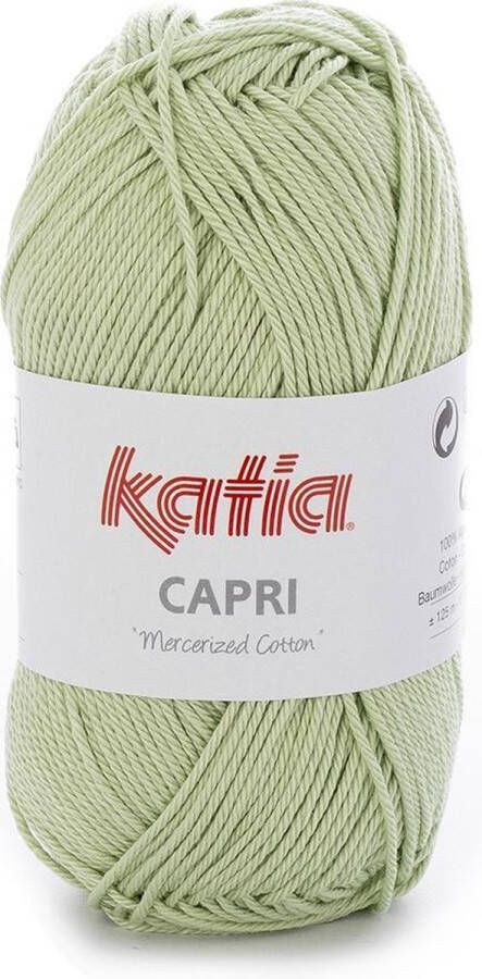 Katia Capri kleur 170 Licht groen 50 gr. = 125 m. 100% katoen