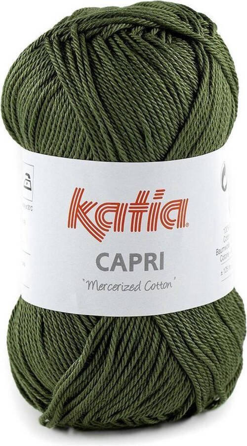 Katia Capri kleur 175 Olijfgroen 50 gr. = 125 m. 100% katoen