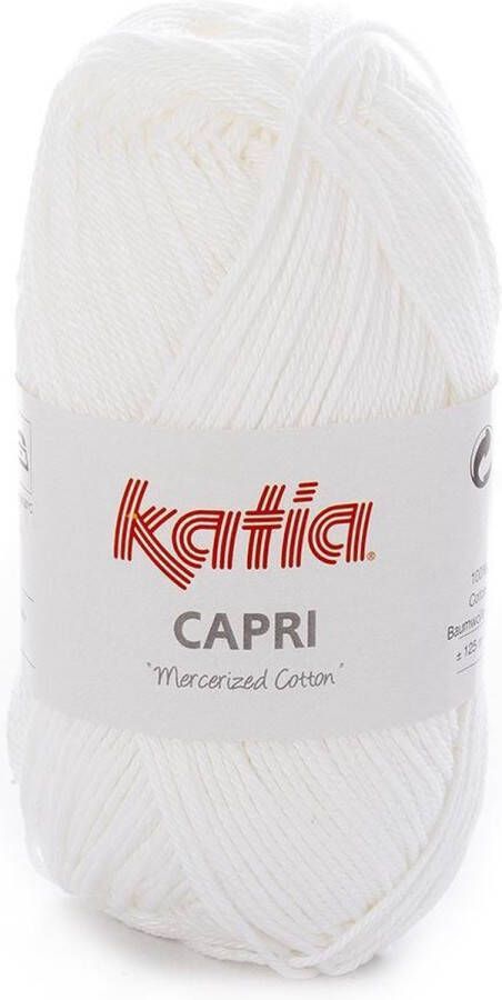 Katia Capri kleur 50 Wit 50 gr. = 125 m. 100% katoen