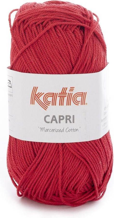 Katia Capri kleur 59 Rood 50 gram 100% katoen