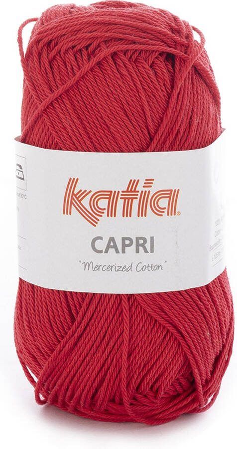 Katia Capri kleur 59 Rood 50 gram 100% katoen