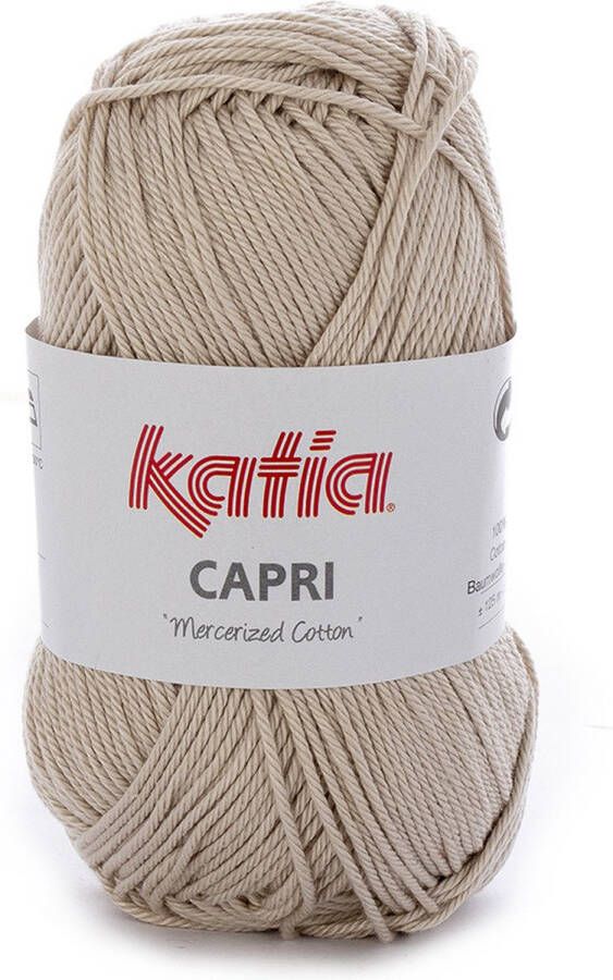 Katia Capri kleur 67 Licht beige 50 gr. = 125 m. 100% katoen