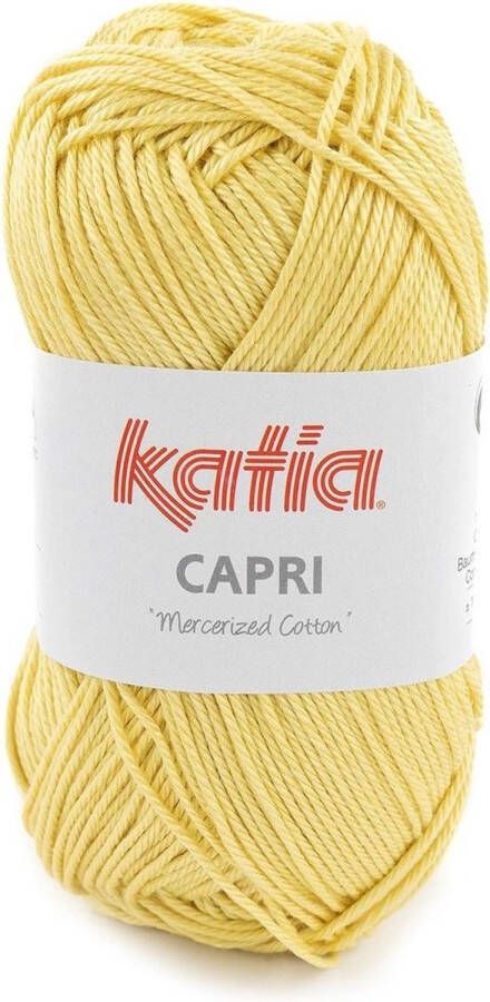 Katia Capri licht geel 100% Katoen Gemercericeerd 50 gr