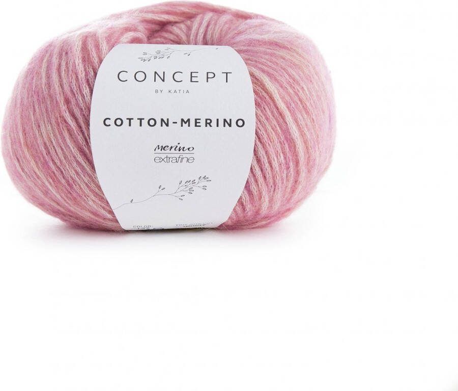 Katia Cotton-Merino Oud Roze Kleurnr. 119 merino wol breigaren breien haken sjaal breien muts breien debardeur breien super zacht garen breiwol breien voor beginners