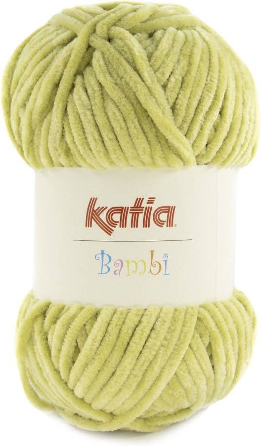 Katia Fluwelen Garen Bambi Pistache Groen Kleurnr. 332 pluche haakgaren breien haken breigaren haken voor interieur haken voor baby super zacht fluweel wol velvet wol fluwelen garen breiwol chenille