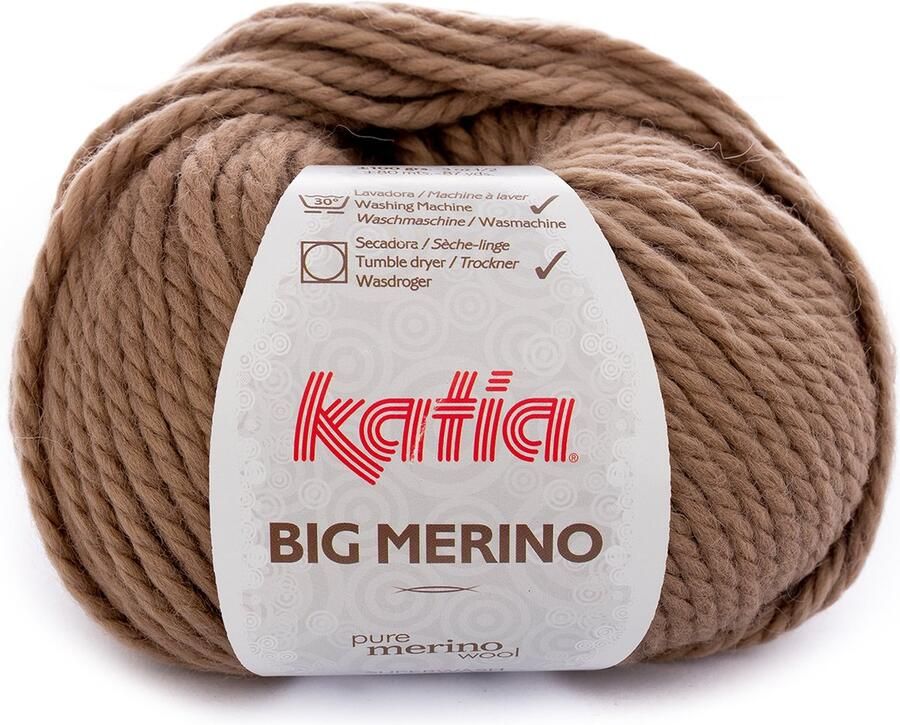 Katia Big Merino Garen Bruin Taupe Kleurnr. 20 merino wol haakgaren breien haken breigaren haken voor interieur haken voor baby super zacht wol baby wol garen breiwol