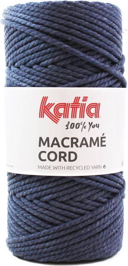 Katia Macrame Cord Twisted 5mm 106 Kleur: Jeans