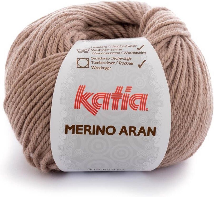 Katia Merino Aran Garen Donker Beige Kleurnr. 74 merino wol haakgaren breien haken breigaren haken voor interieur haken voor baby super zacht wol baby wol garen breiwol