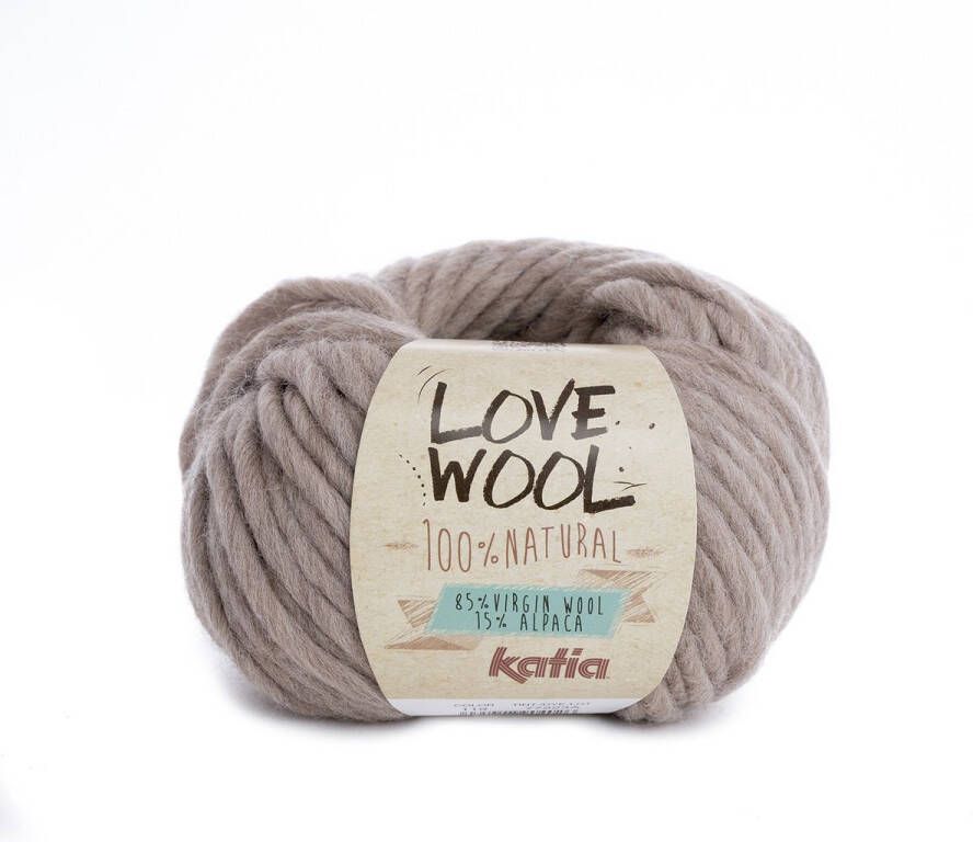 Katia Zeer warme wol Love Wool kleur 119 Beige 100 gr. = 50 m