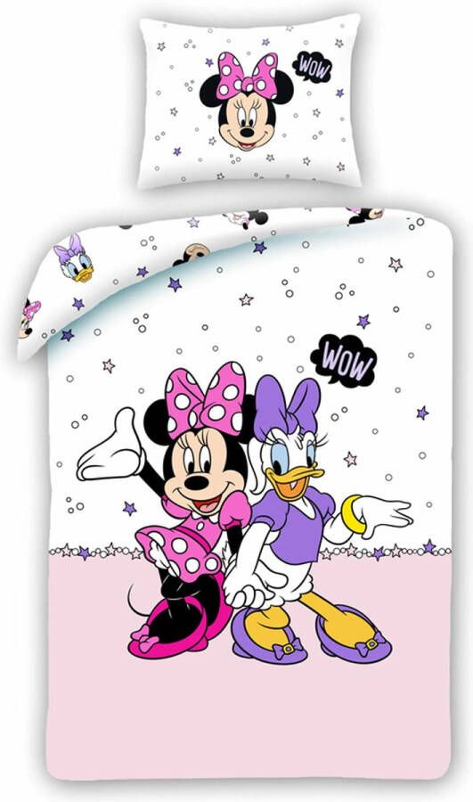 Katrien Duck Disney Minnie Mouse Dekbedovertrek Wow Eenpersoons 140 x 200 + 70 x 90 cm Katoen