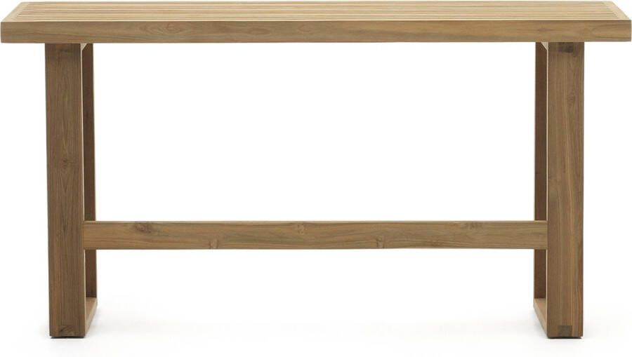 Kave Home 100% outdoor Canadell hoge bank in massief teruggewonnen teakhout 130 cm