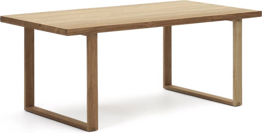 Kave Home 100% outdoor Canadell tafel in massief gerecycled teakhout 180 x 90 cm