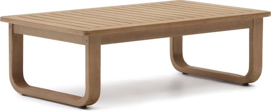 Kave Home 100% outdoor salontafel Sacaleta in massief eucalyptushout 100 x 60 cm