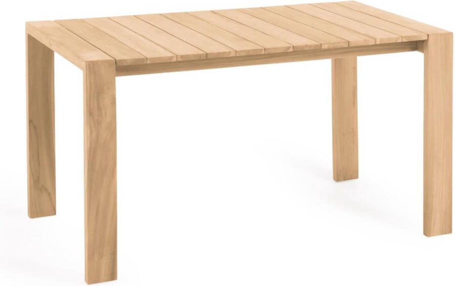 Kave Home Victoire tuintafel in massief teakhout 160 x 90 cm