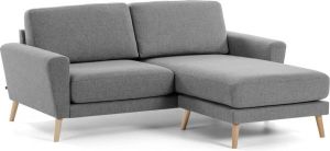 Kave Home 3-zitsbank Narnia chaise longue lichtgrijs 192 cm