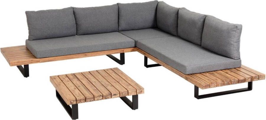 Kave Home 5-zits hoekbank met tafel set Zalika FSC 100%