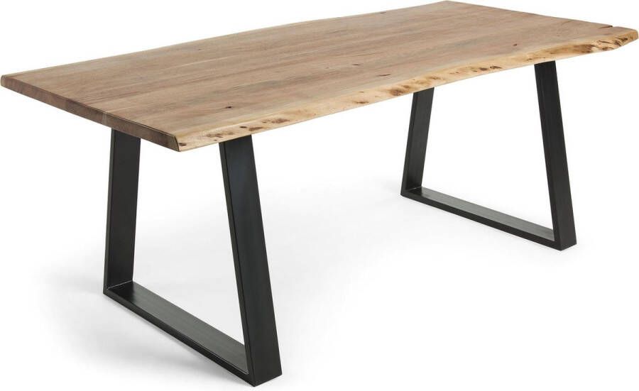 Kave Home Alaia Tafel van massief acaciahout met een natuurlijke afwerking 220 x 100 cm