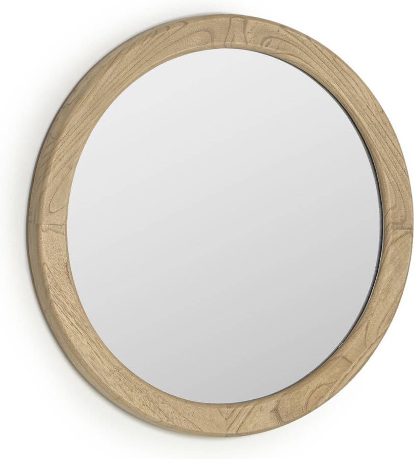 Kave Home Aluin ronde spiegel hout mindi Ø 50 cm