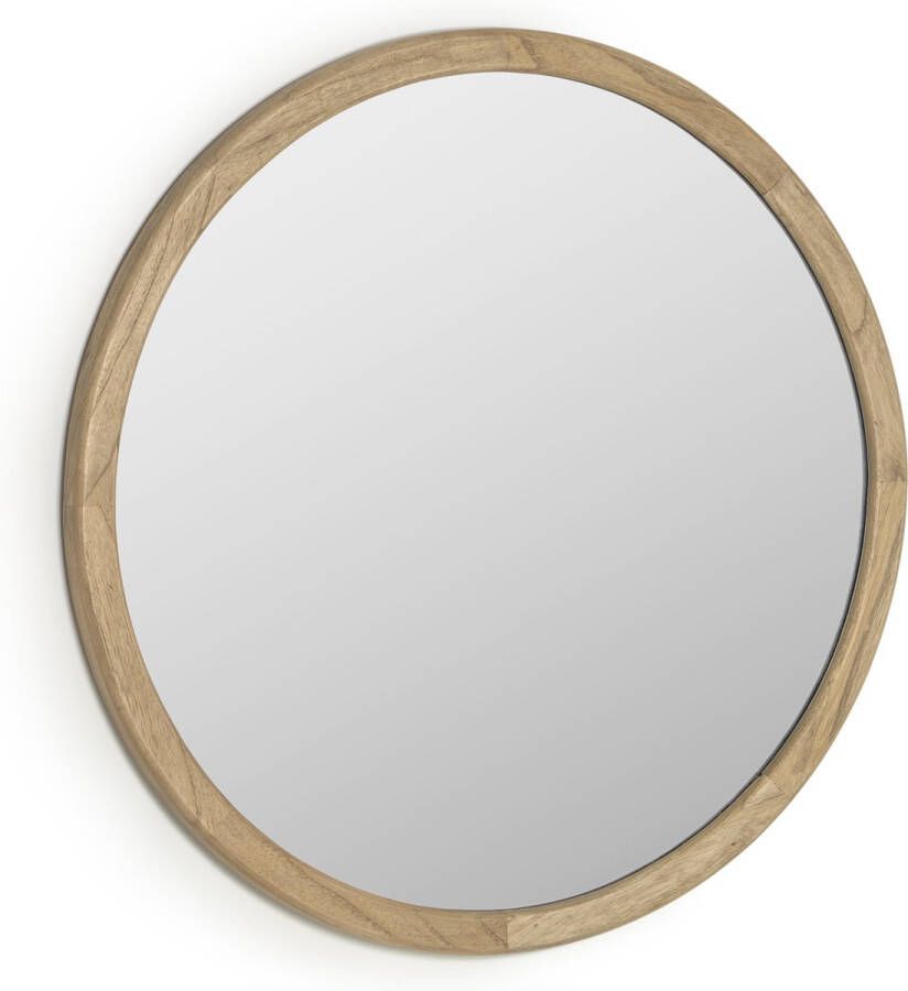 Kave Home Aluin ronde spiegel hout mindi Ø 80 cm