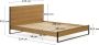 Kave Home Bed Taiana van eikenfineer en stalen poten met zwart geschilderde afwerking 160 x 200 cm - Thumbnail 1