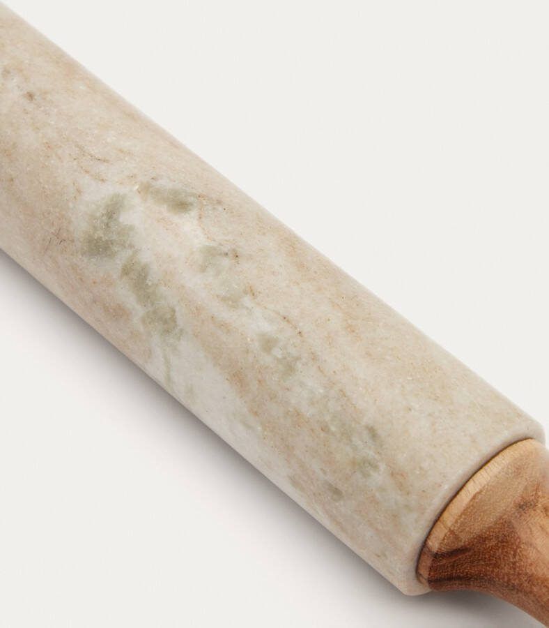 Kave Home Beige marmeren Marichie-deegroller
