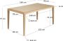 Kave Home Betere tafel in beige polybeton en massief acaciahout 160 x 90 cm FSC 100% - Thumbnail 1