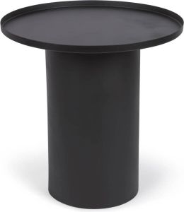 Kave Home Bijzettafel Fleksa rond in zwart metaal Ø 45 cm