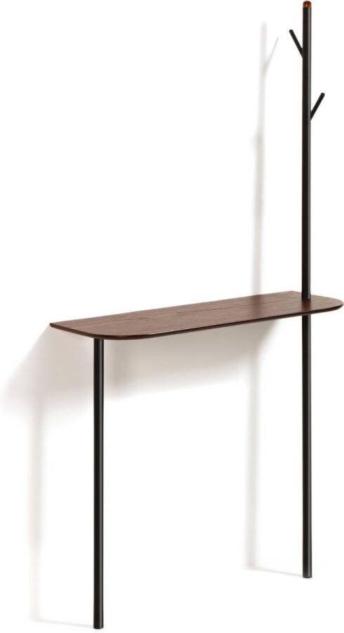 Kave Home Staande Kapstok Marcolina met wandplank Zwart