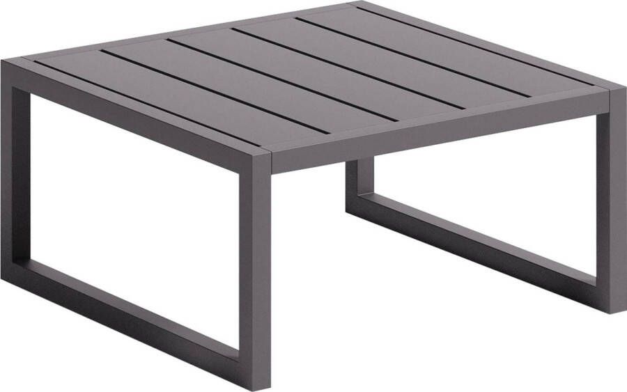 Kave Home Comova bijzettafel voor buiten in zwart aluminium 60 x 60 cm