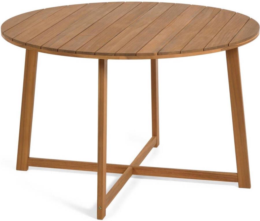 Kave Home Dafna outdoor ronde tafel gemaakt van massief acaciahout Ø 120 cm FSC 100%