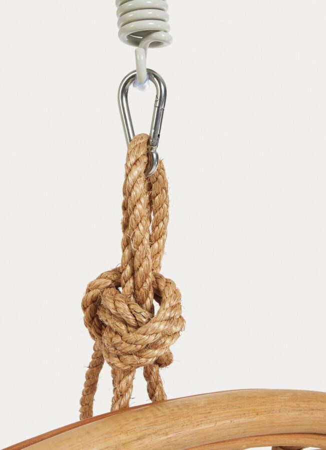 Kave Home Hangstoel Ekaterina Met standaard Rotan Naturel Grijs