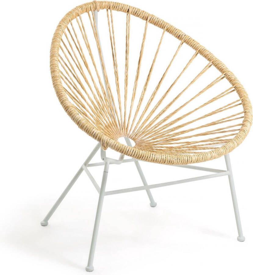 Kave Home Samantha synthetische rotan in een natuurlijke kleur