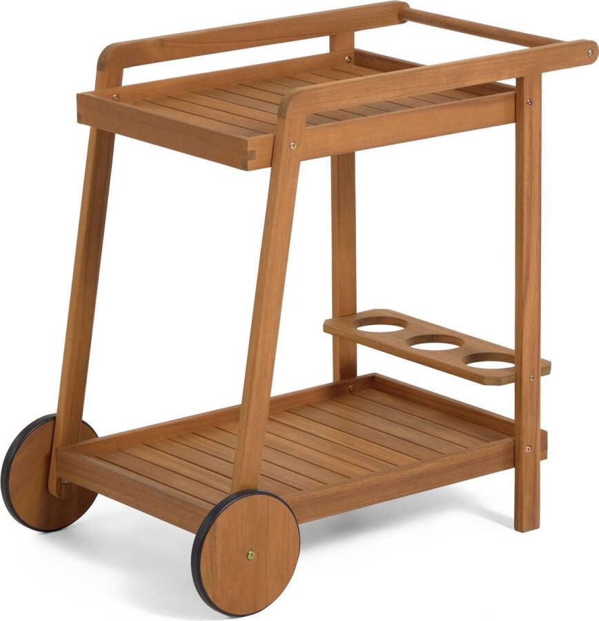 Kave Home Bijzettafel Trolley Felisa 55 x 73cm Naturel