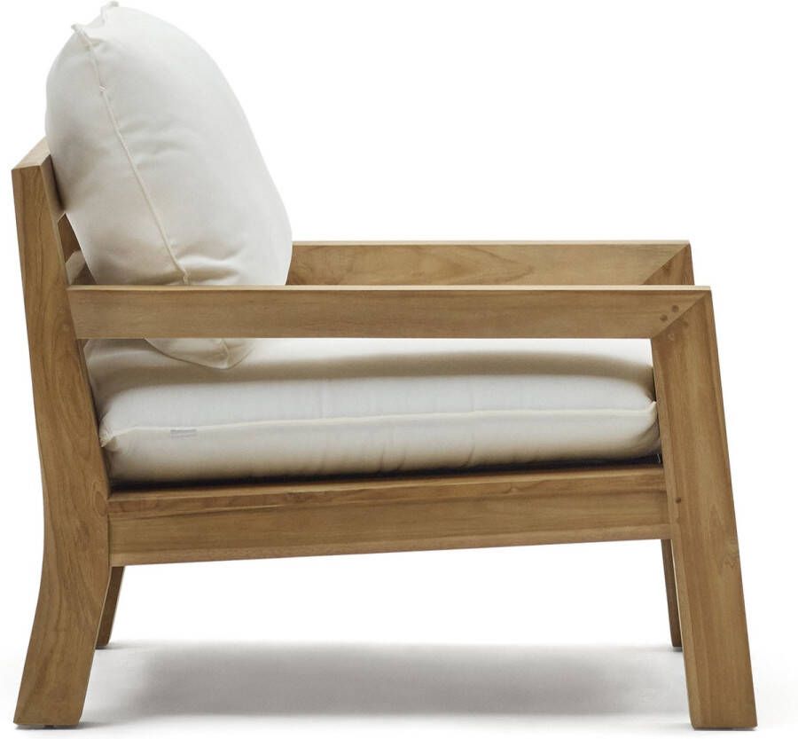 Kave Home Forcanera fauteuil van massief teakhout